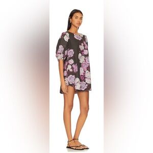 Free People Mini Dress. tunic. Large. Gray and purple.